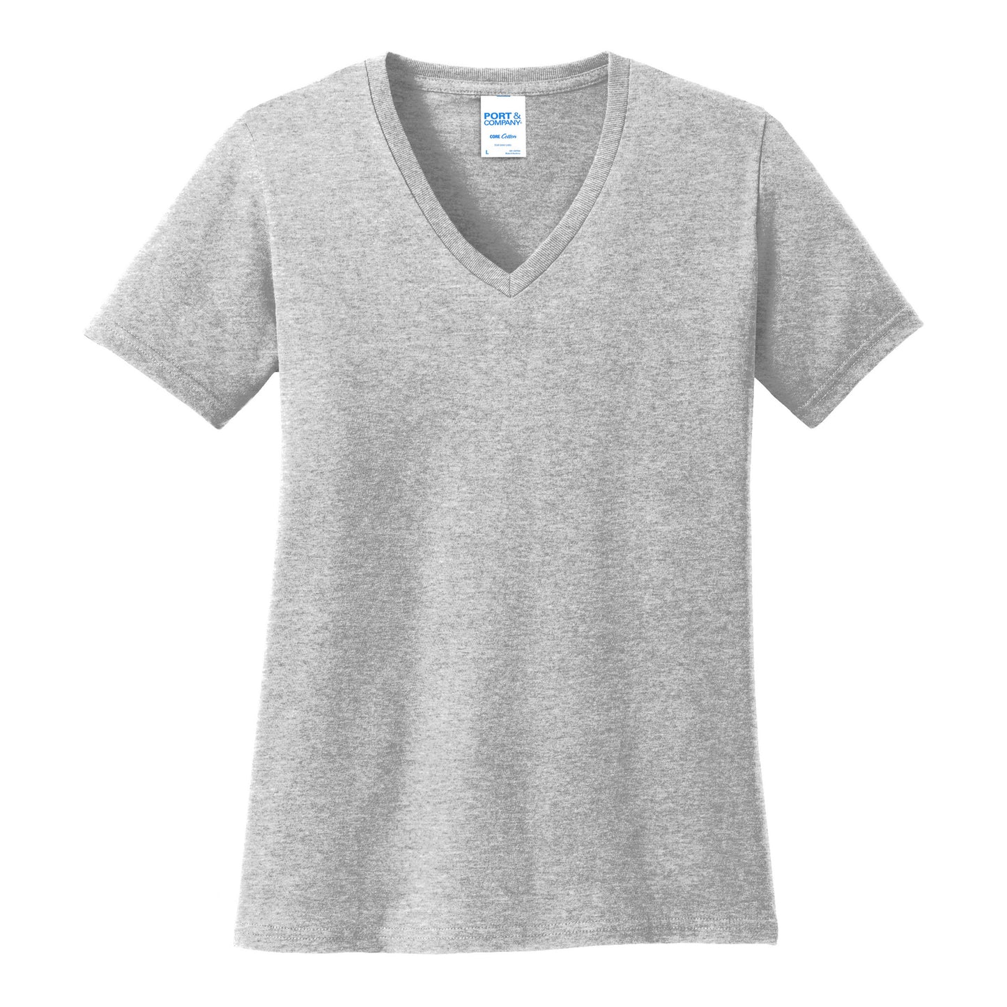 Port And Company Women's Core Cotton V-Neck Tee