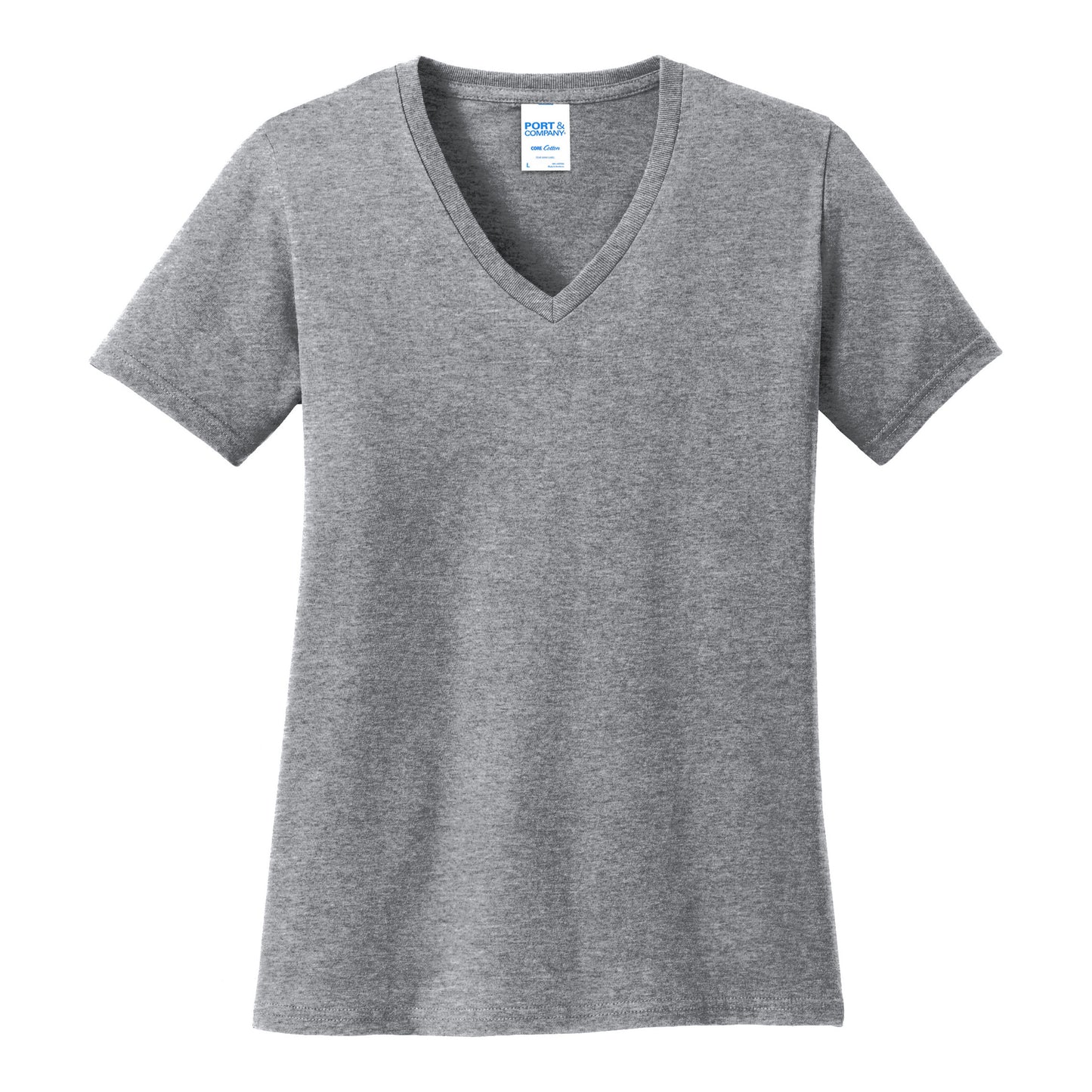 Port And Company Women's Core Cotton V-Neck Tee