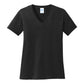Port And Company Women's Core Cotton V-Neck Tee