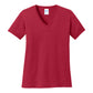 Port And Company Women's Core Cotton V-Neck Tee