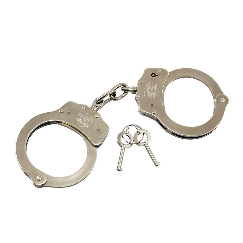 Streetwise Nickel-Plated Solid Steel Handcuffs